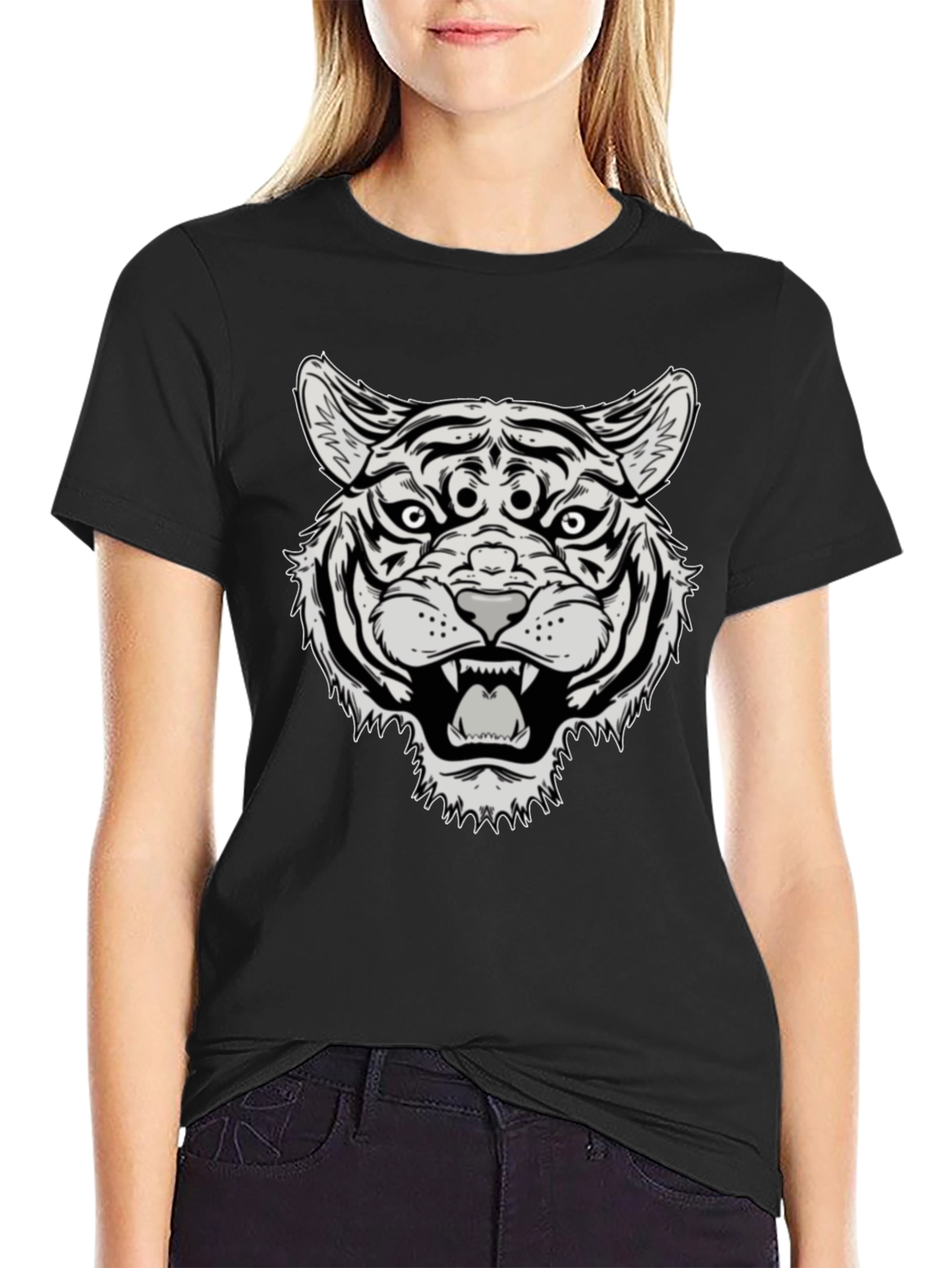 Third Eye Tiger Graphic Tee - Black