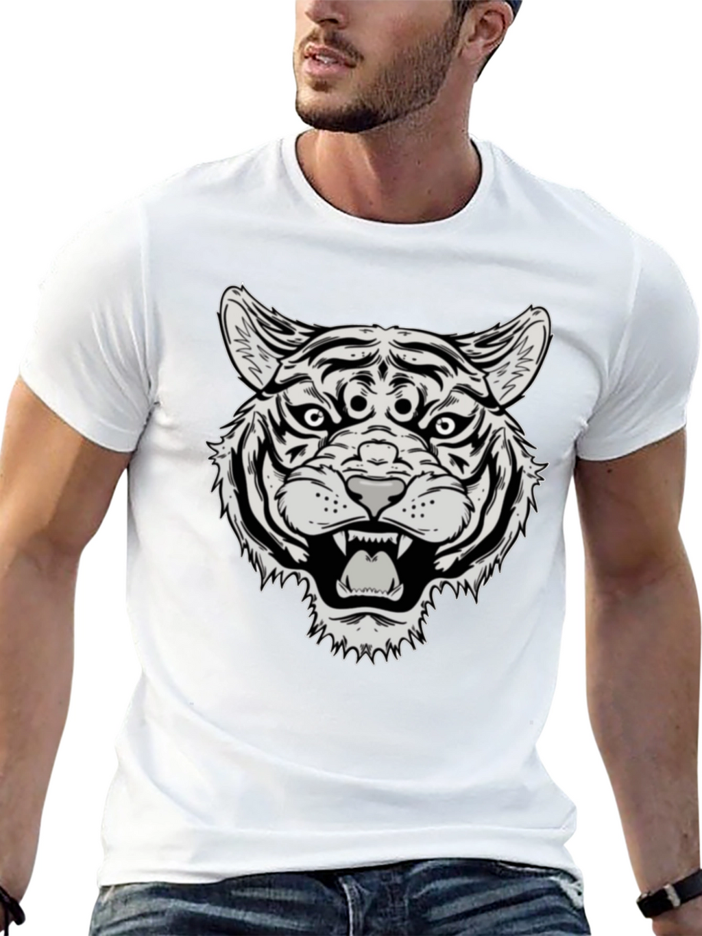 Third Eye Tiger Graphic Tee - Black
