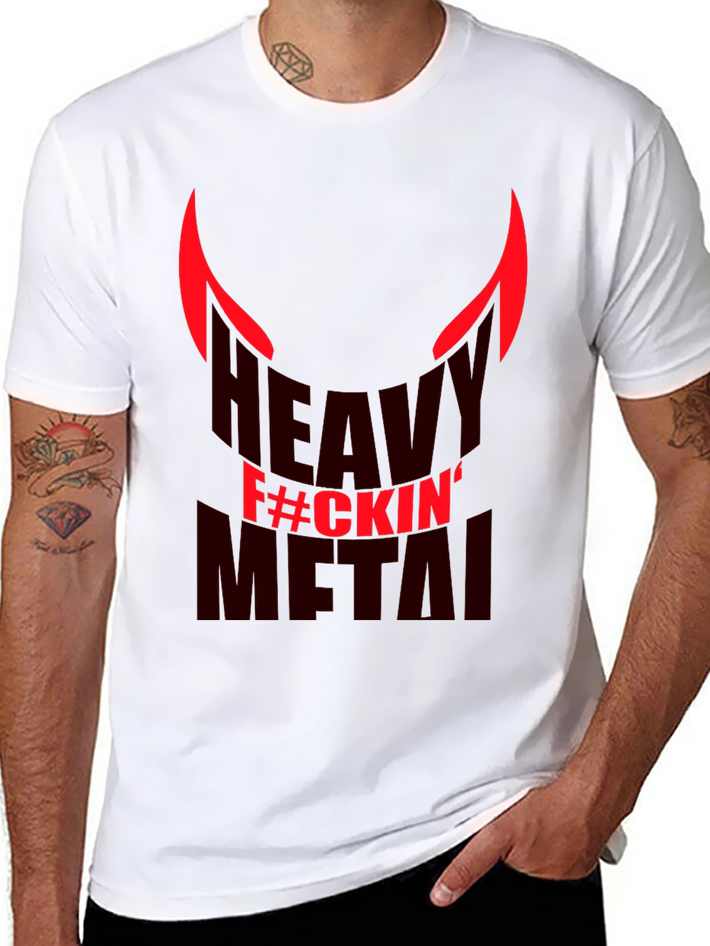 Heavy F#ckin Metal Graphic T-Shirt