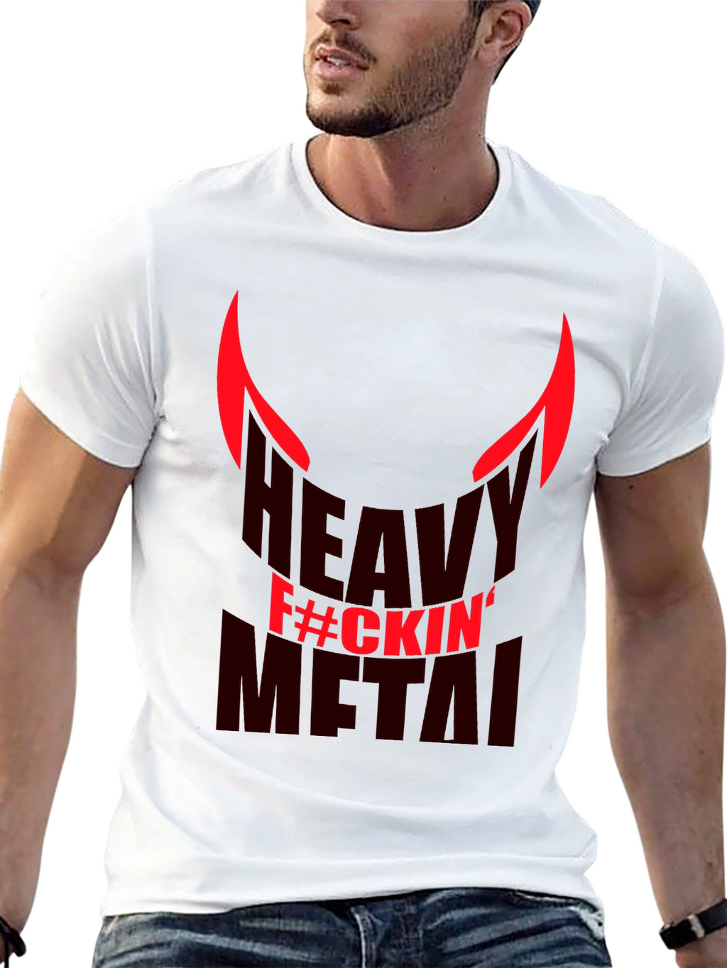 Heavy F#ckin Metal Graphic T-Shirt