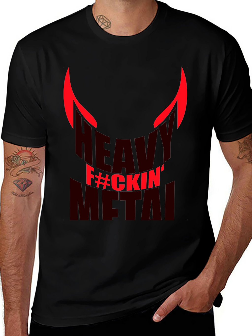 Heavy F#ckin Metal Graphic T-Shirt