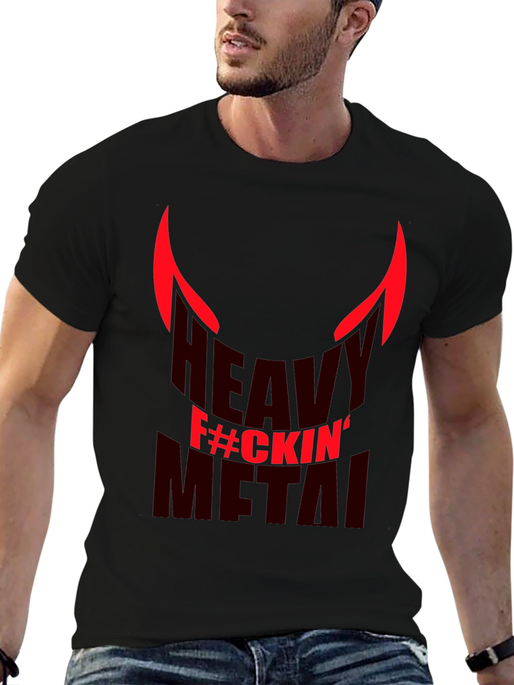 Heavy F#ckin Metal Graphic T-Shirt