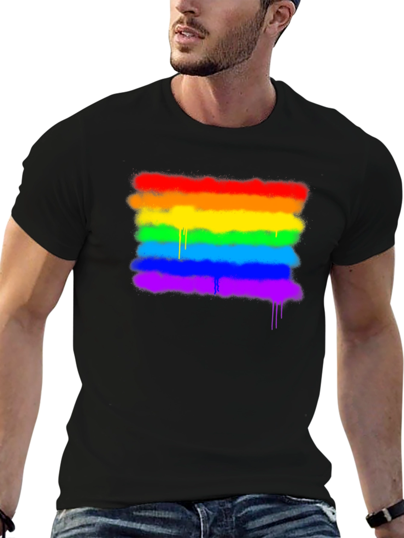 Pride Rainbow Spray Graphic T-Shirt