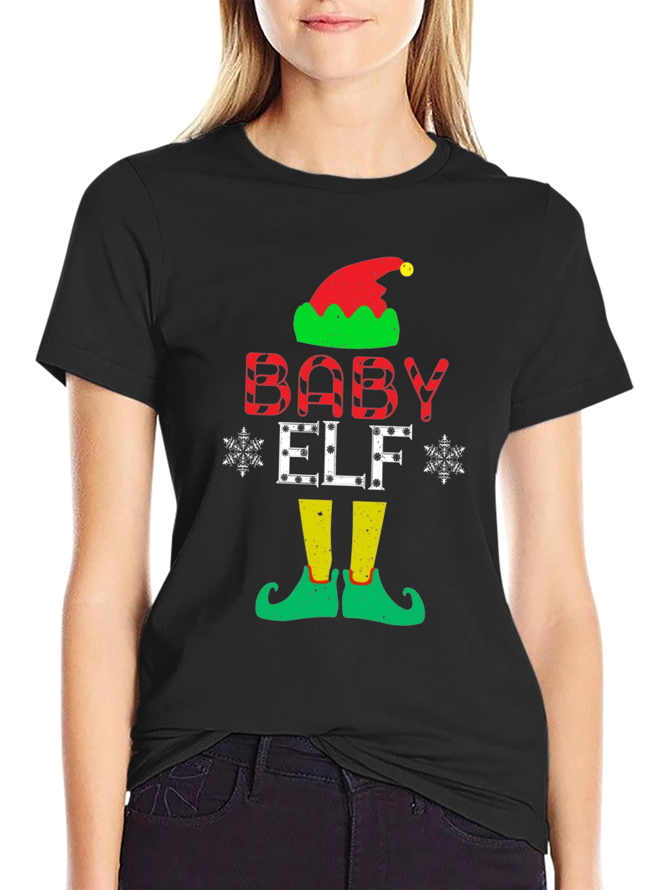 Baby Elf Christmas T-Shirt Festive Holiday Apparel