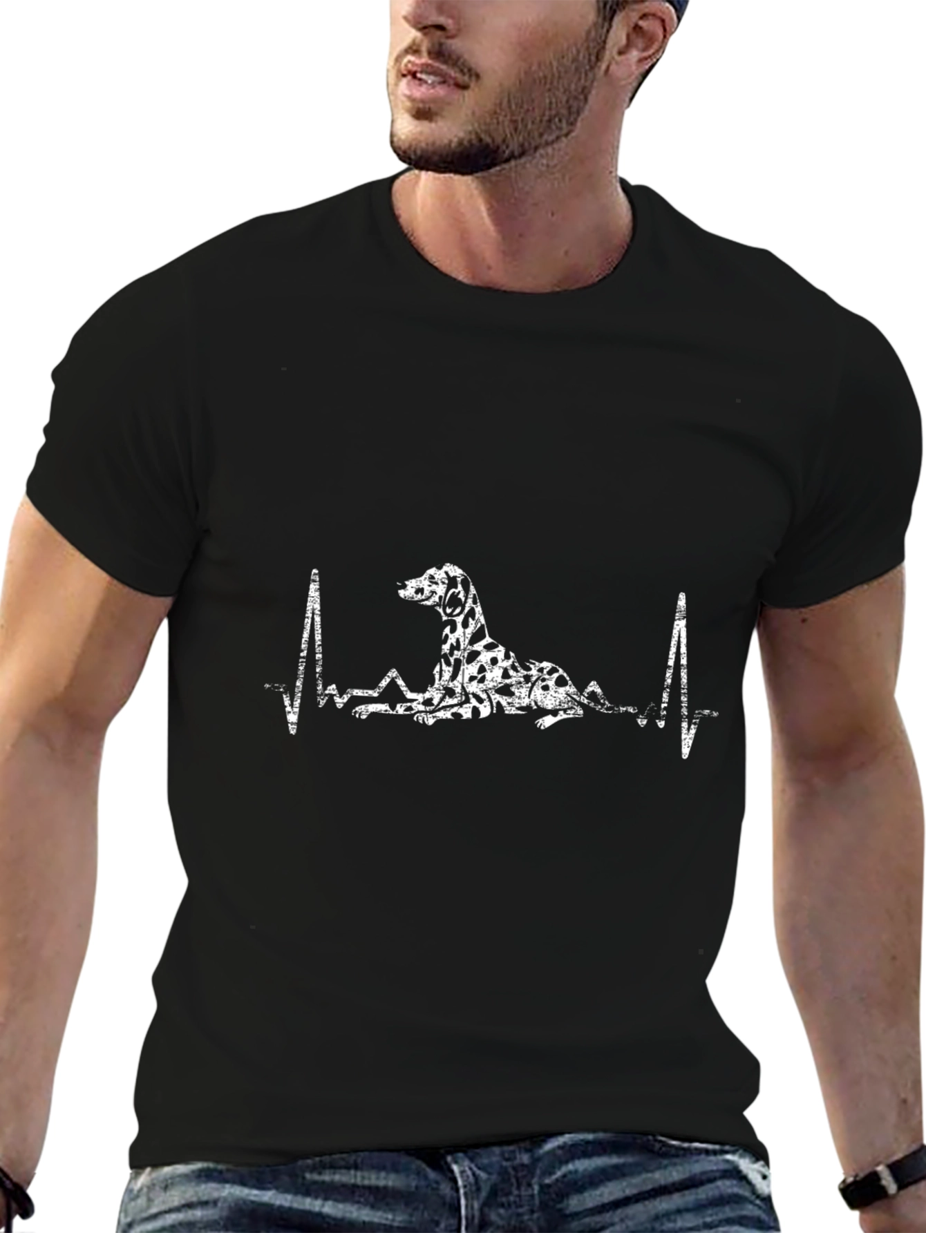 Dalmatian Heartbeat T-Shirt - Dog Lover Tee