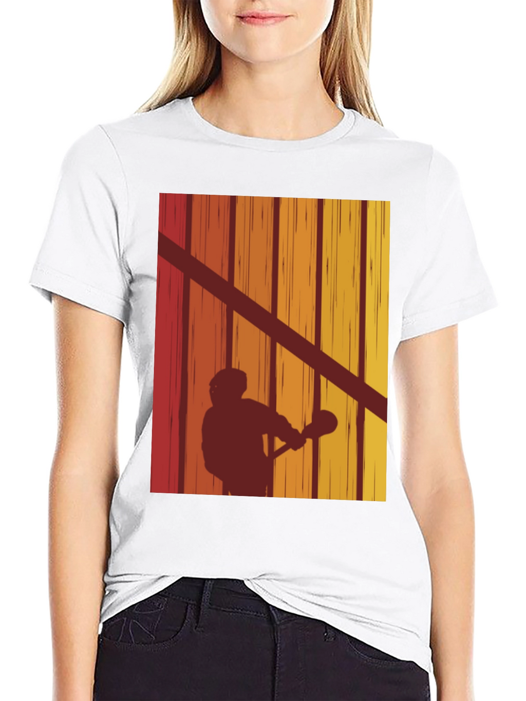Retro Lacrosse Silhouette T-Shirt