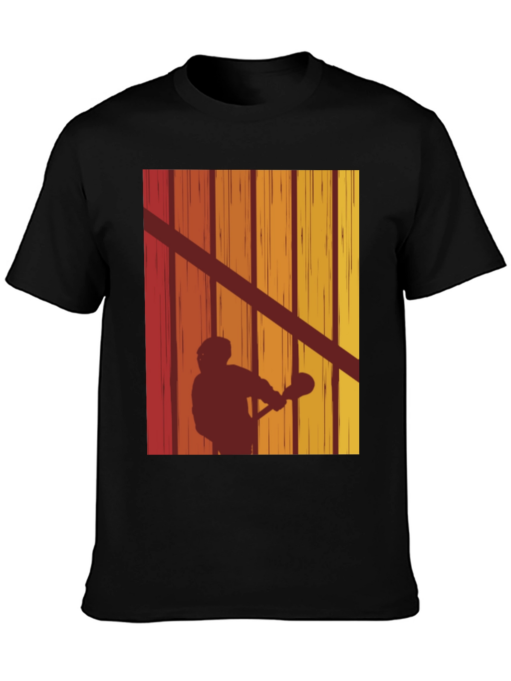 Retro Lacrosse Silhouette T-Shirt