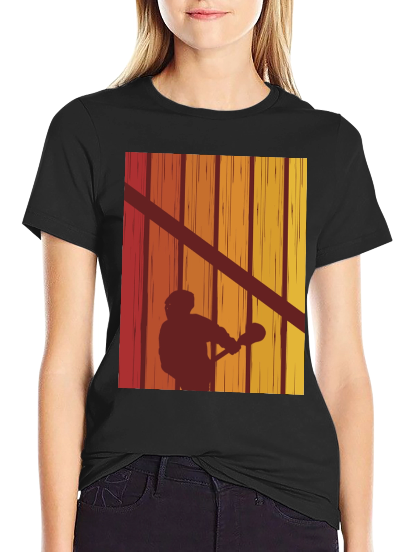 Retro Lacrosse Silhouette T-Shirt