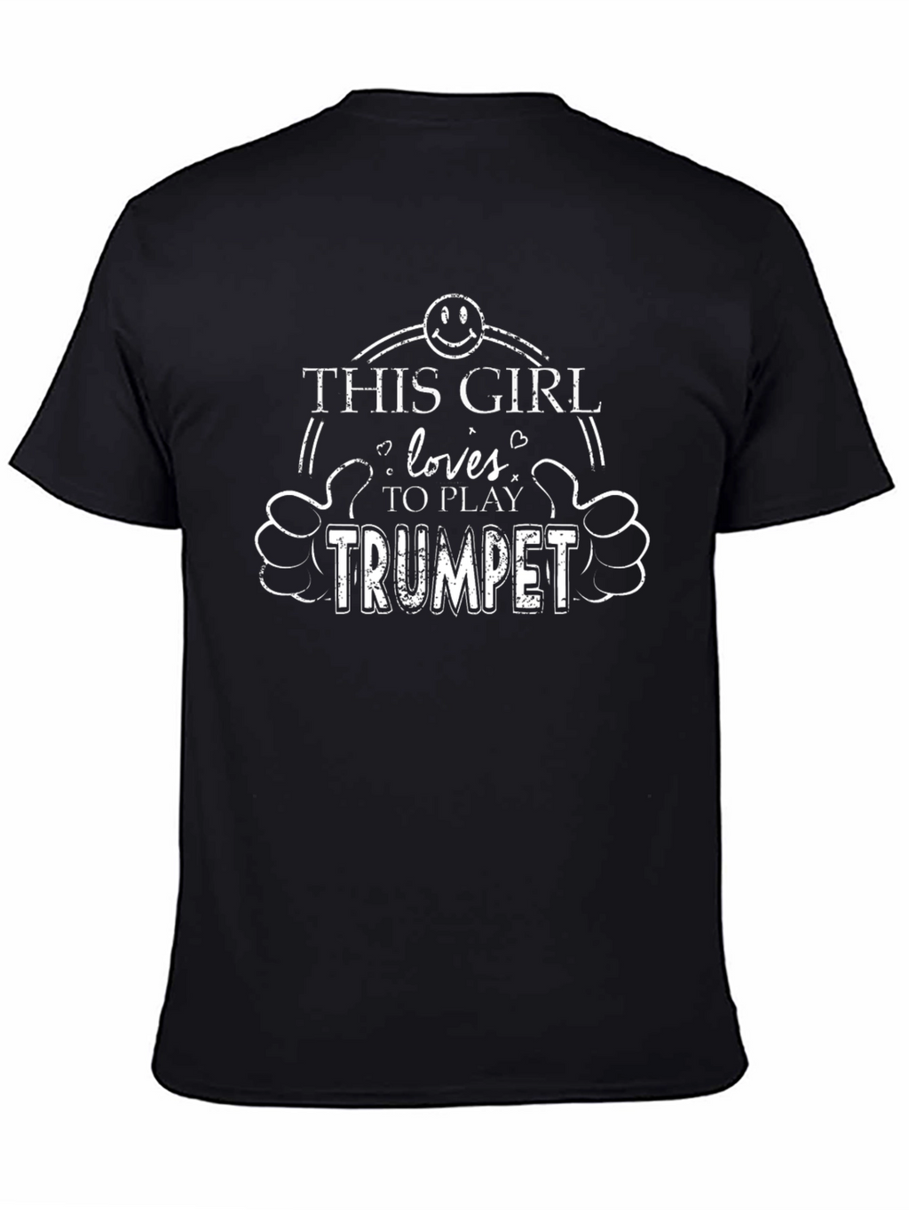 This Girl Loves Trumpet T-Shirt - Black Cotton Tee
