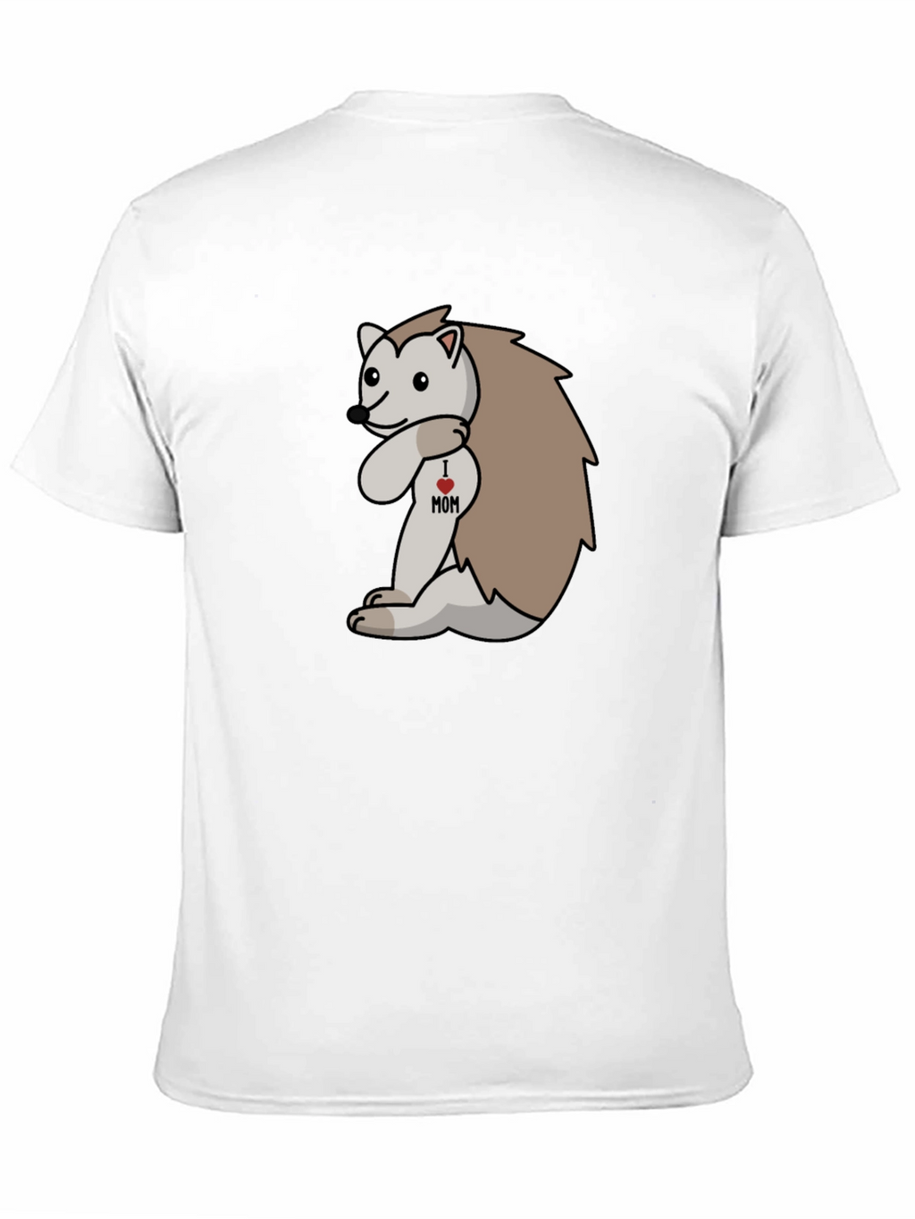 I Heart Mom Hedgehog Black T-Shirt