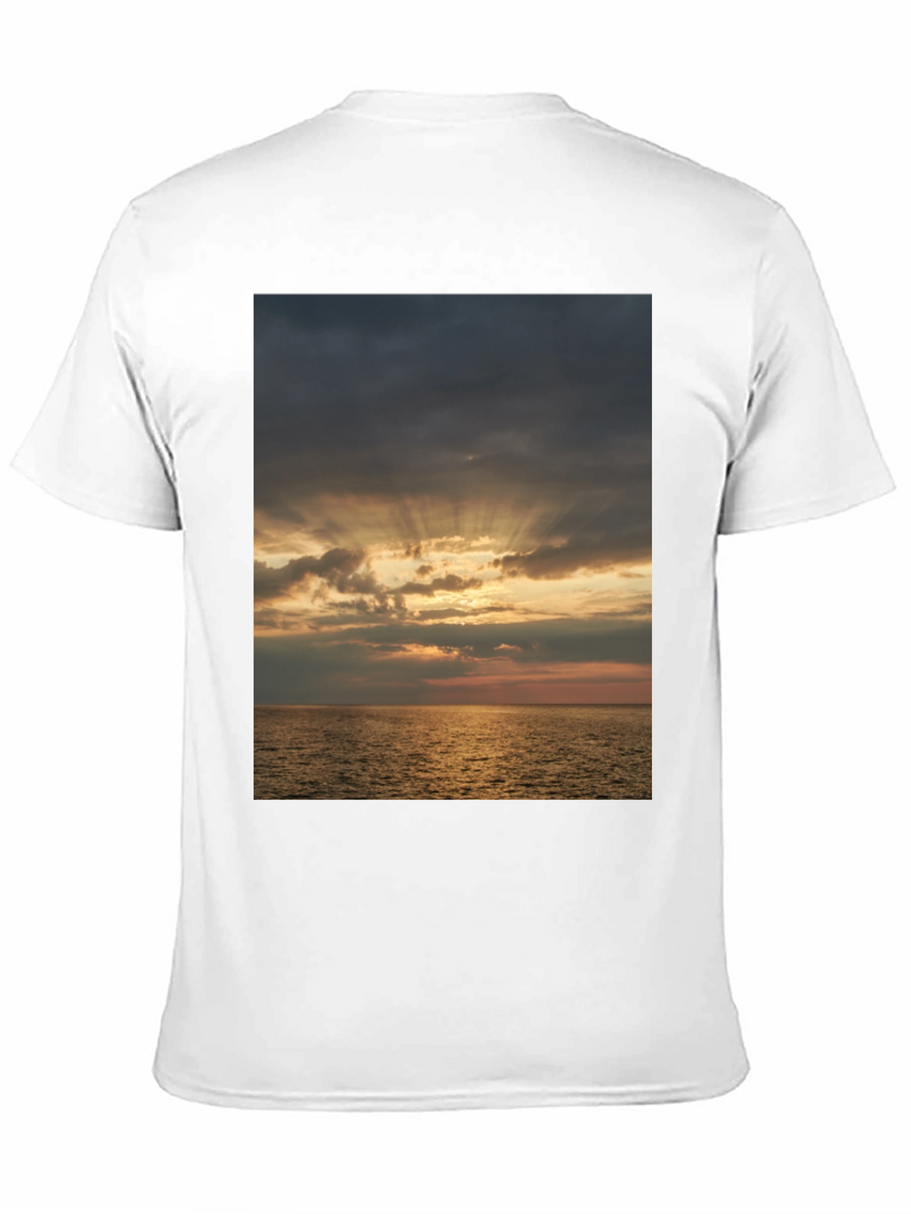 Ocean Sunset Graphic Tee - Stylish Black T-Shirt