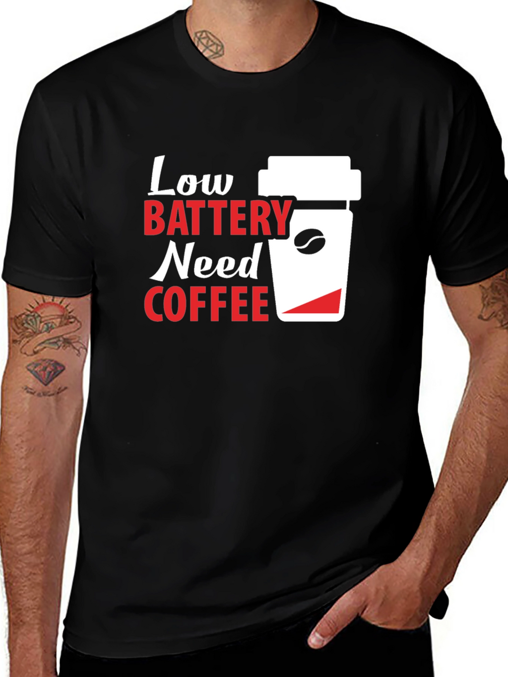 Low Battery Coffee T-Shirt - Unisex