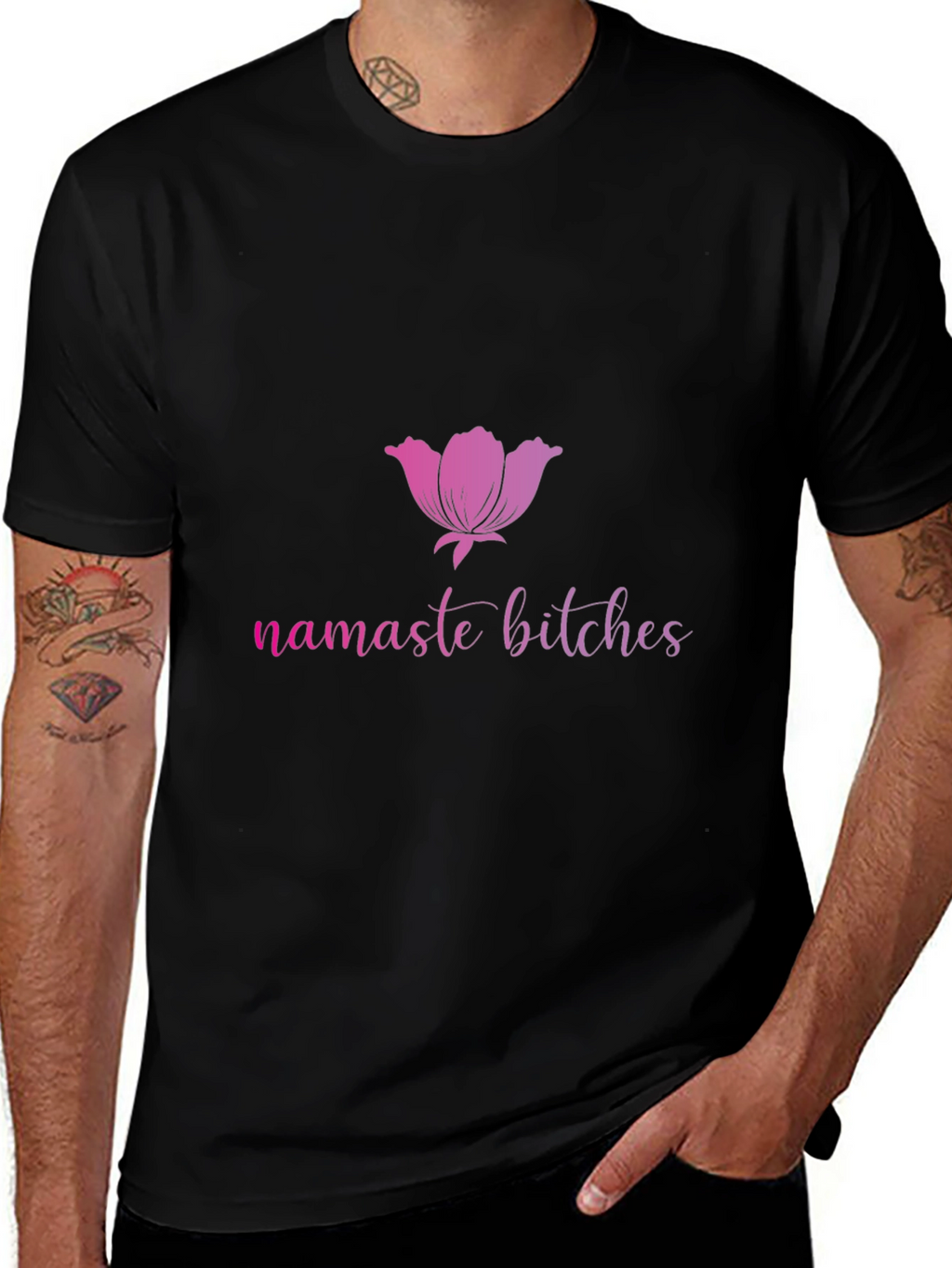Namaste Bitches Black T-Shirt