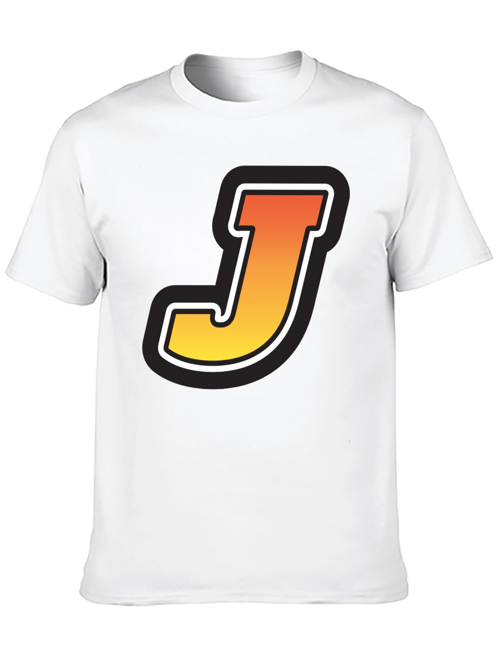Gradient J Graphic Black T-Shirt