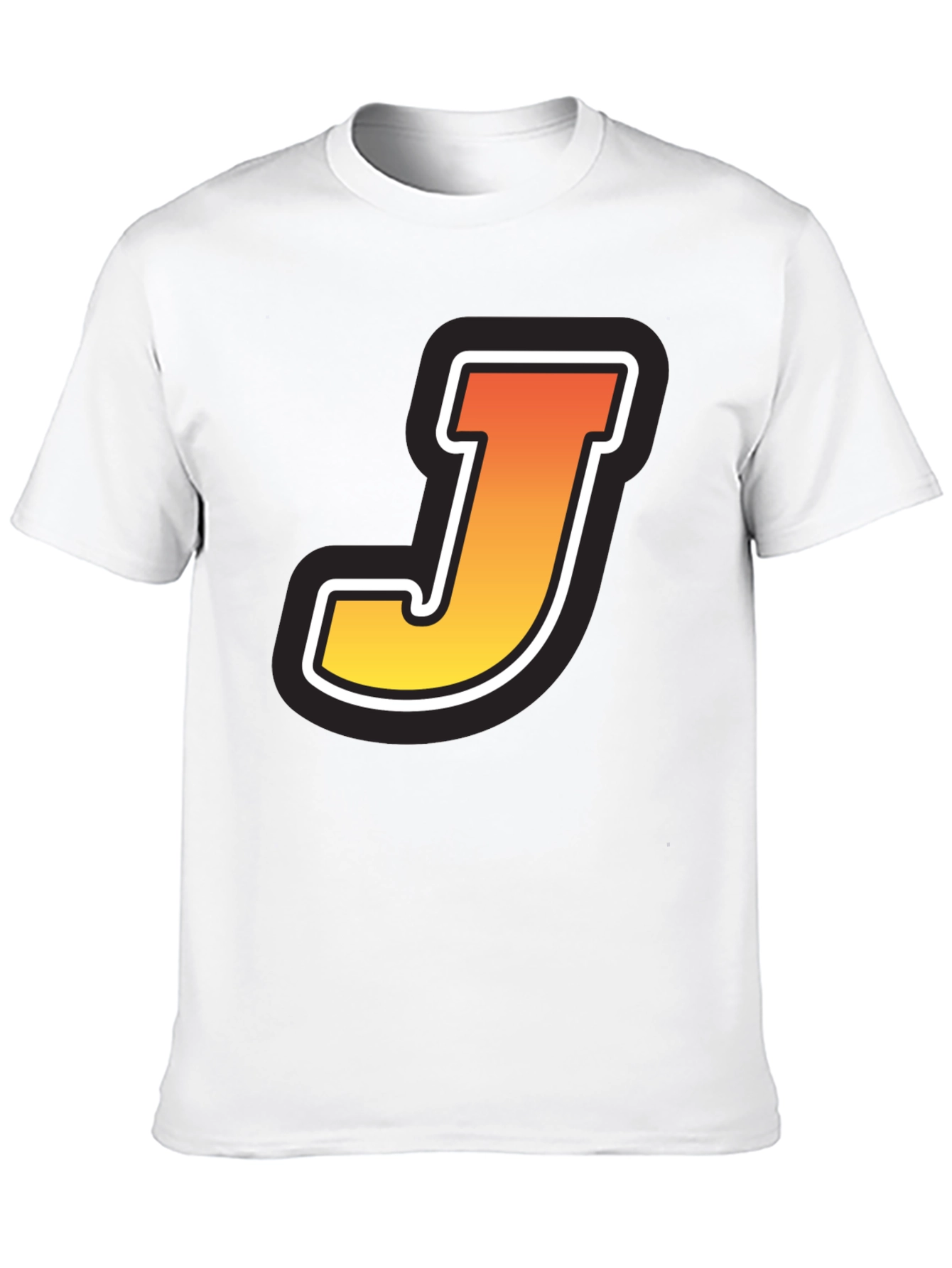 Gradient J Graphic Black T-Shirt
