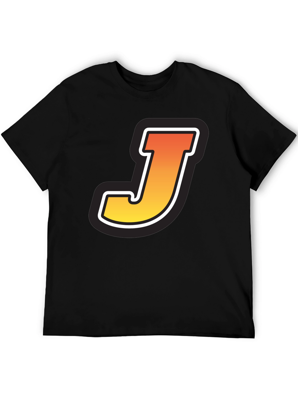 Gradient J Graphic Black T-Shirt