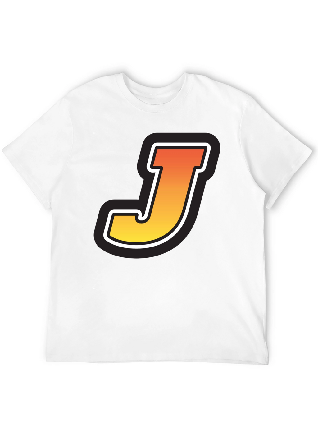 Gradient J Graphic Black T-Shirt