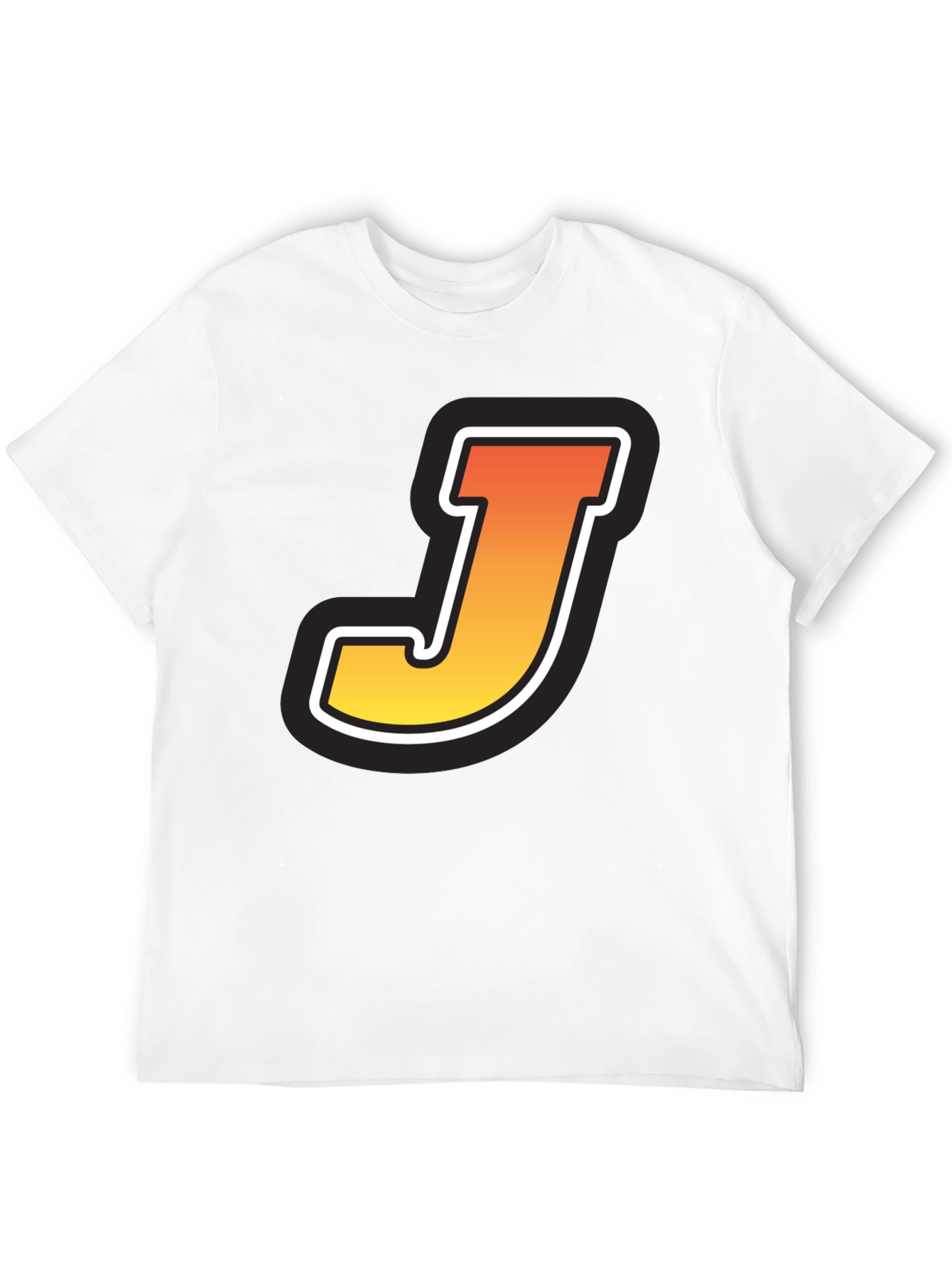 Gradient J Graphic Black T-Shirt