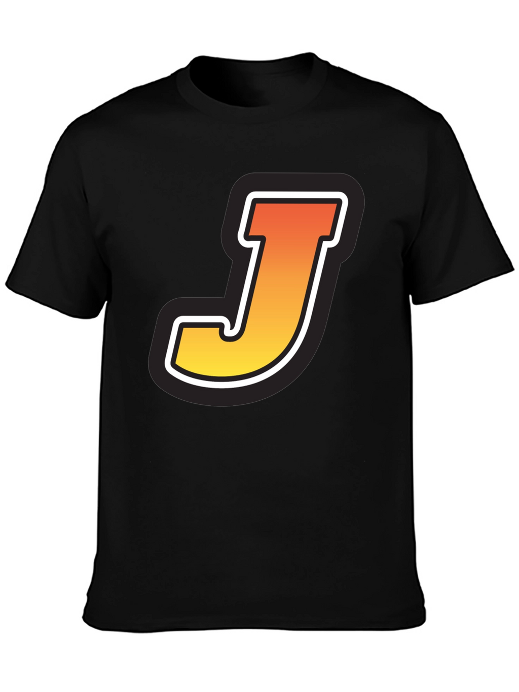 Gradient J Graphic Black T-Shirt