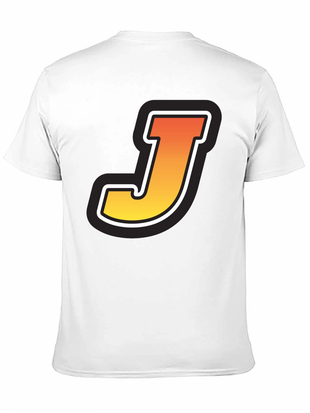 Gradient J Graphic Black T-Shirt