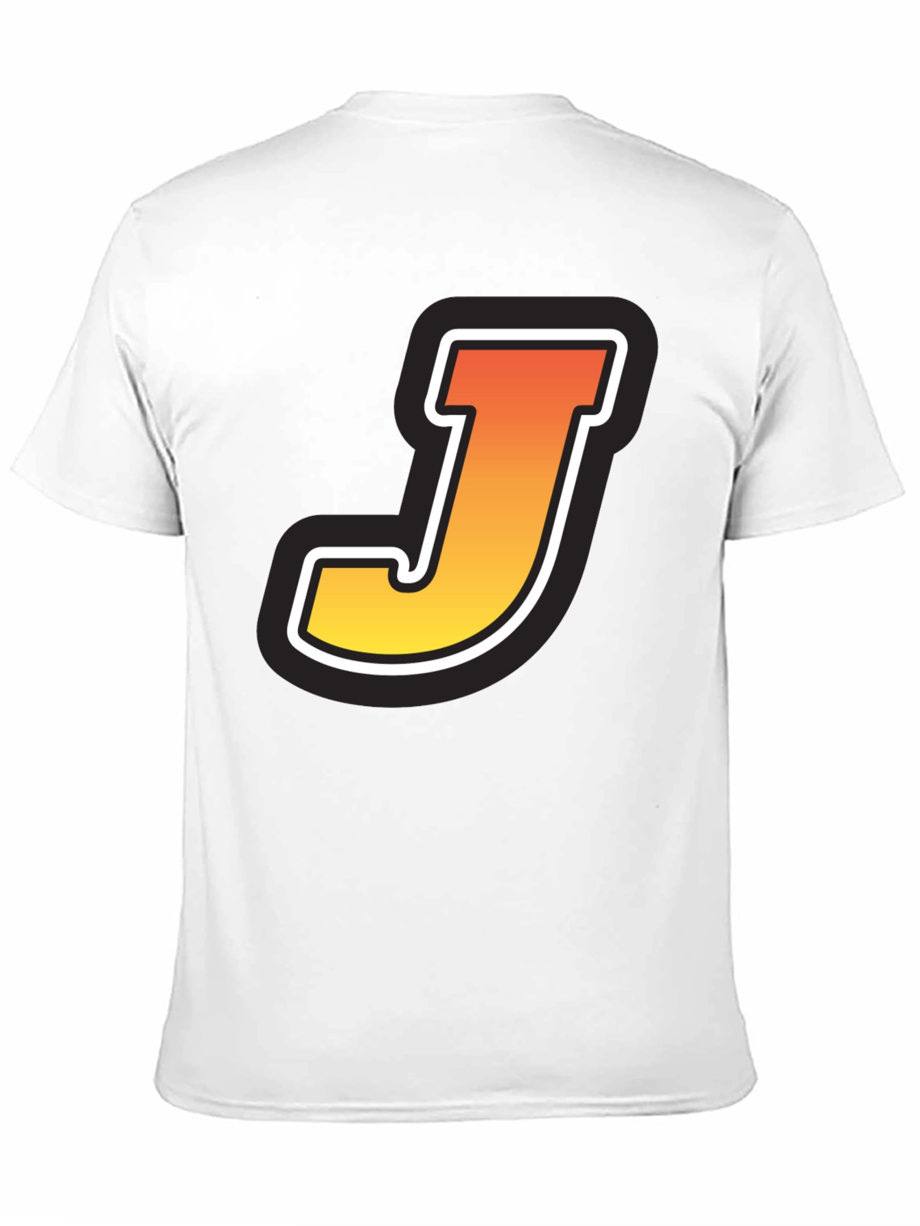 Gradient J Graphic Black T-Shirt