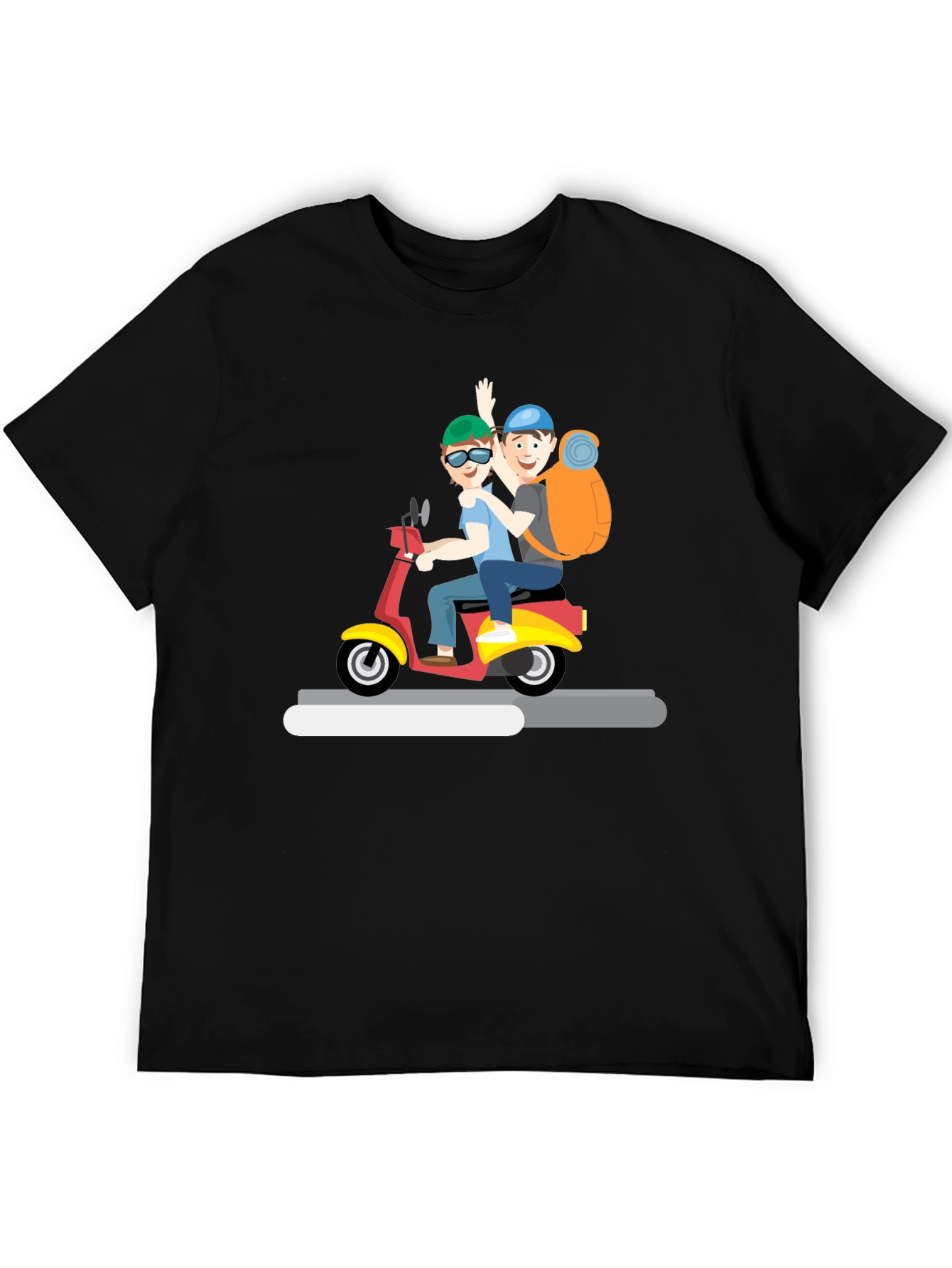 Cartoon Scooter Ride T-Shirt