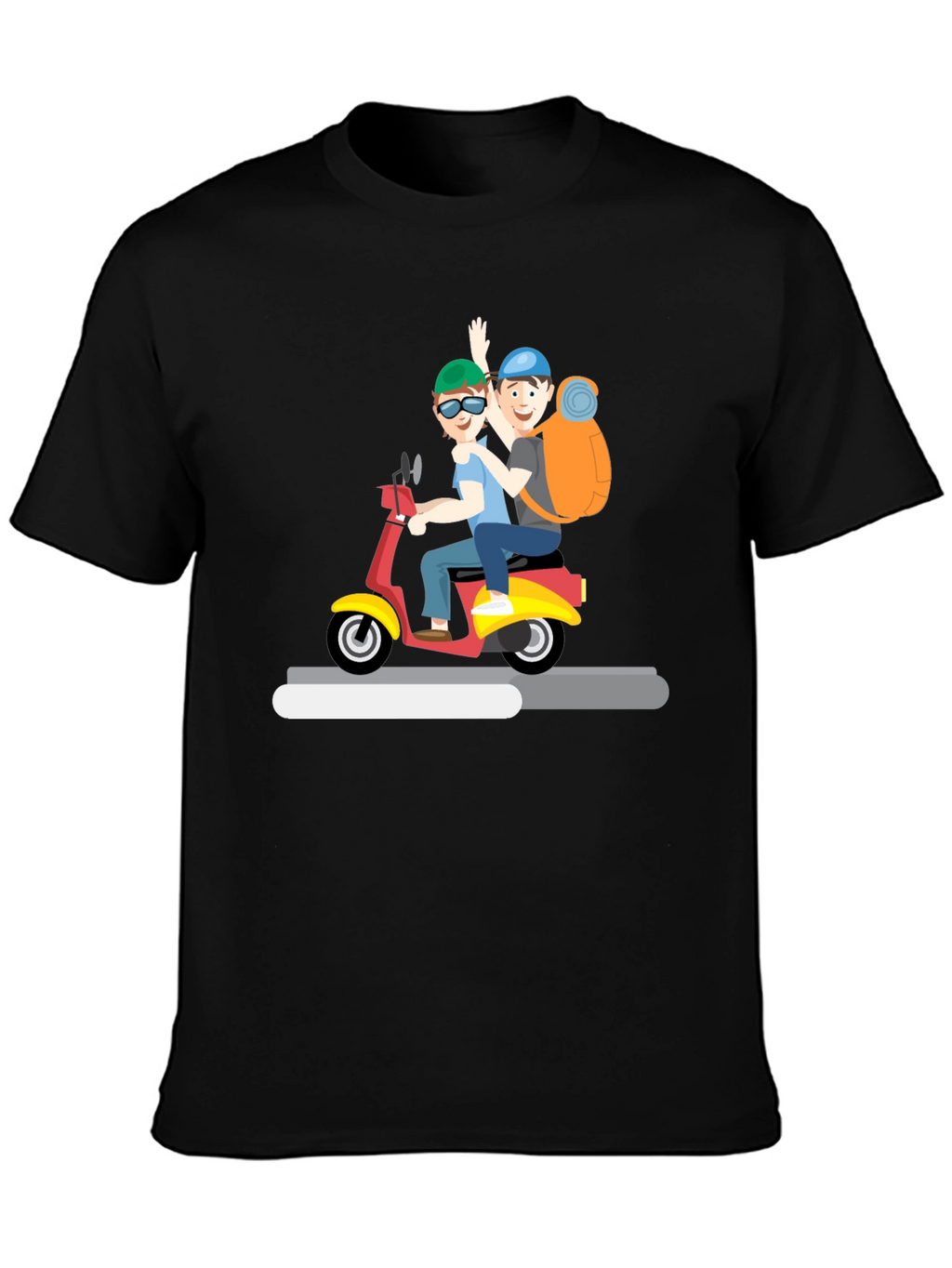 Cartoon Scooter Ride T-Shirt