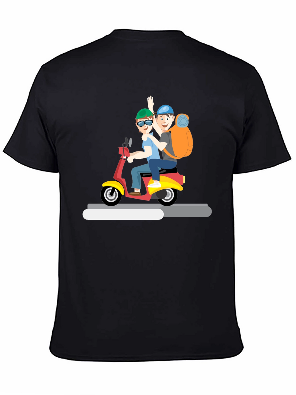 Cartoon Scooter Ride T-Shirt