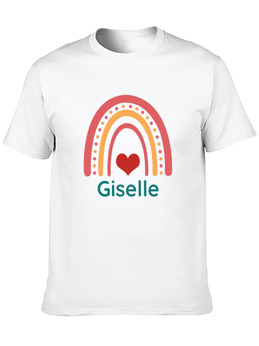 Personalized Rainbow Heart T-Shirt