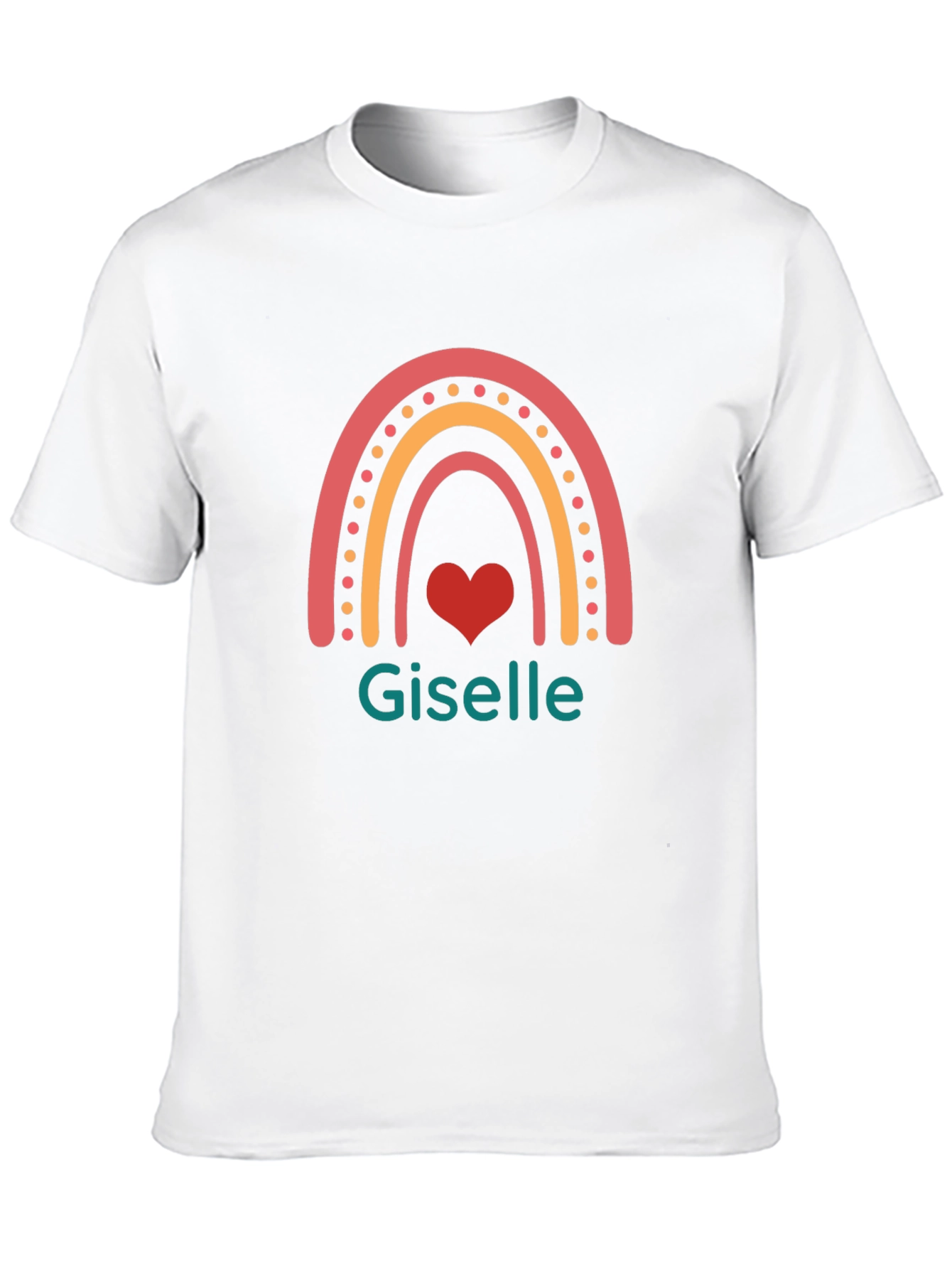 Personalized Rainbow Heart T-Shirt