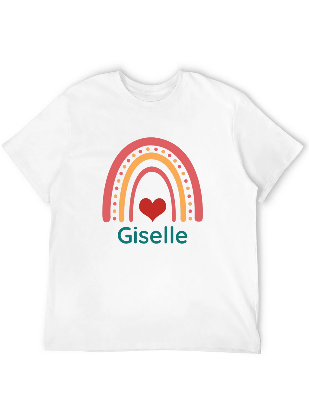 Personalized Rainbow Heart T-Shirt