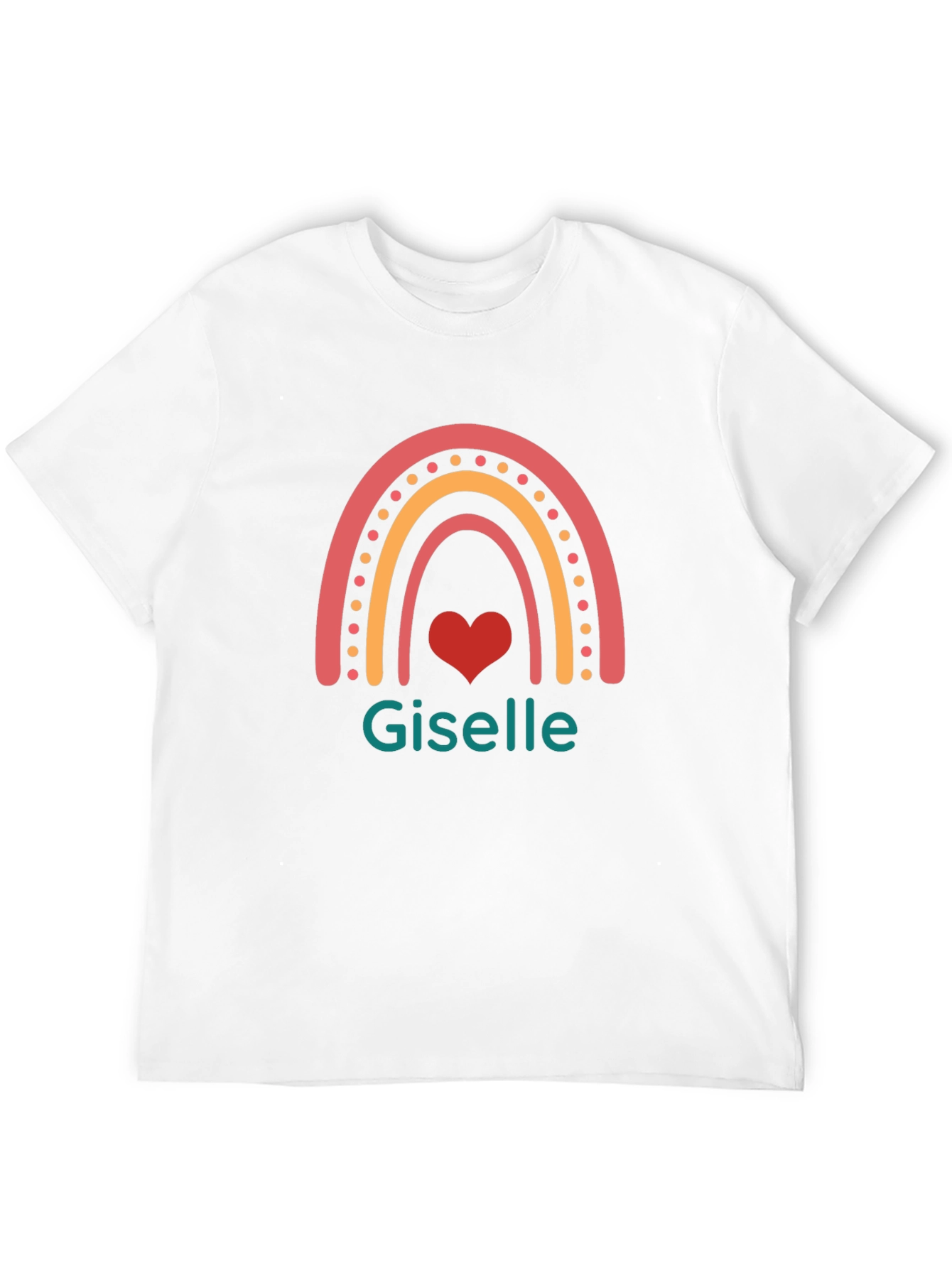 Personalized Rainbow Heart T-Shirt