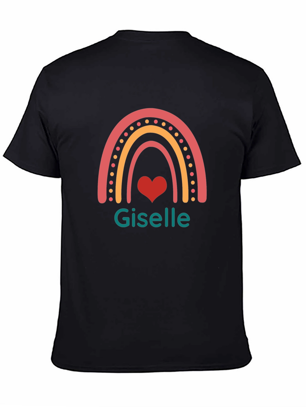 Personalized Rainbow Heart T-Shirt