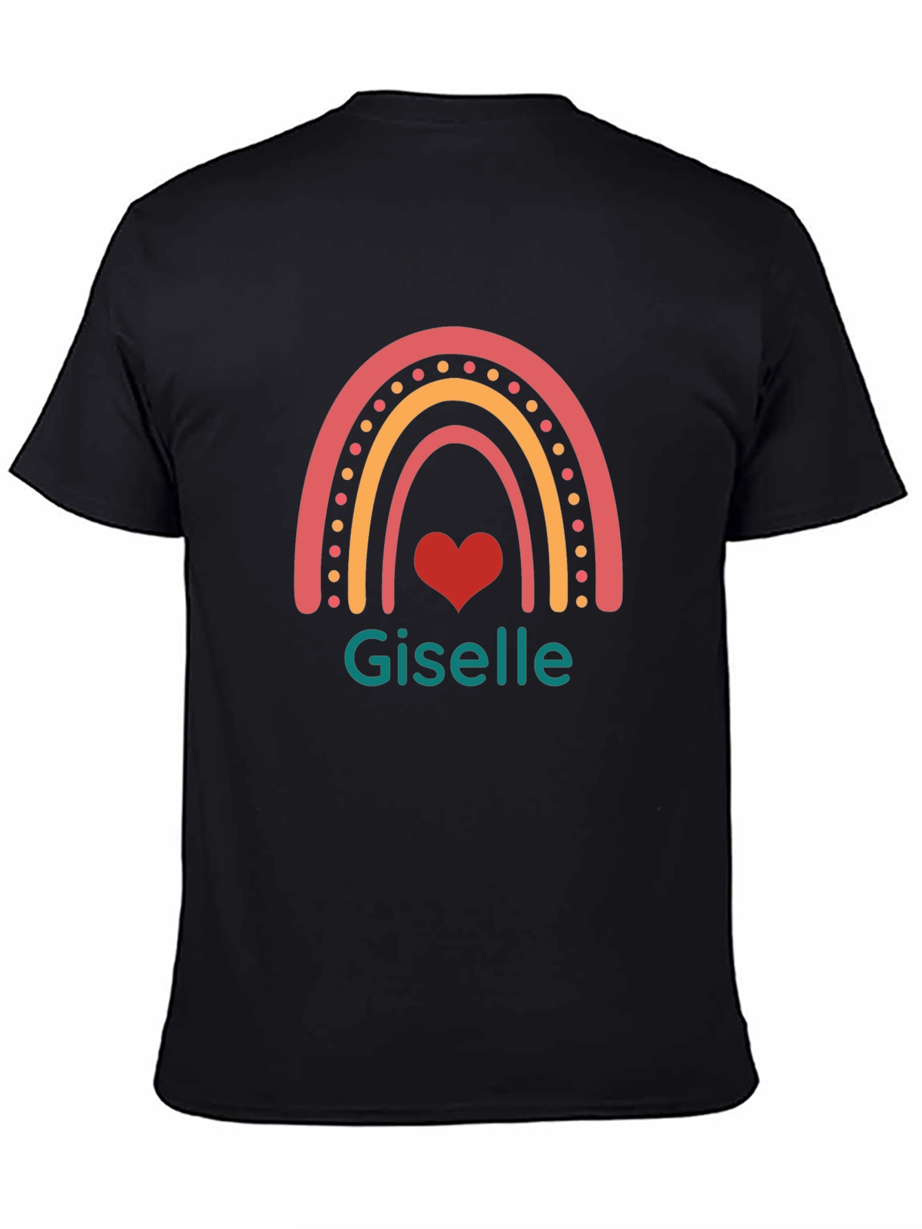 Personalized Rainbow Heart T-Shirt