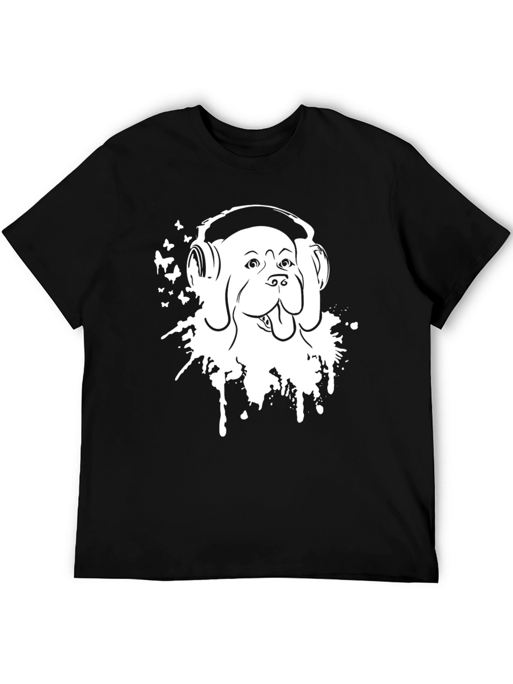 Dog Headphones T-Shirt - Stylish Graphic Tee