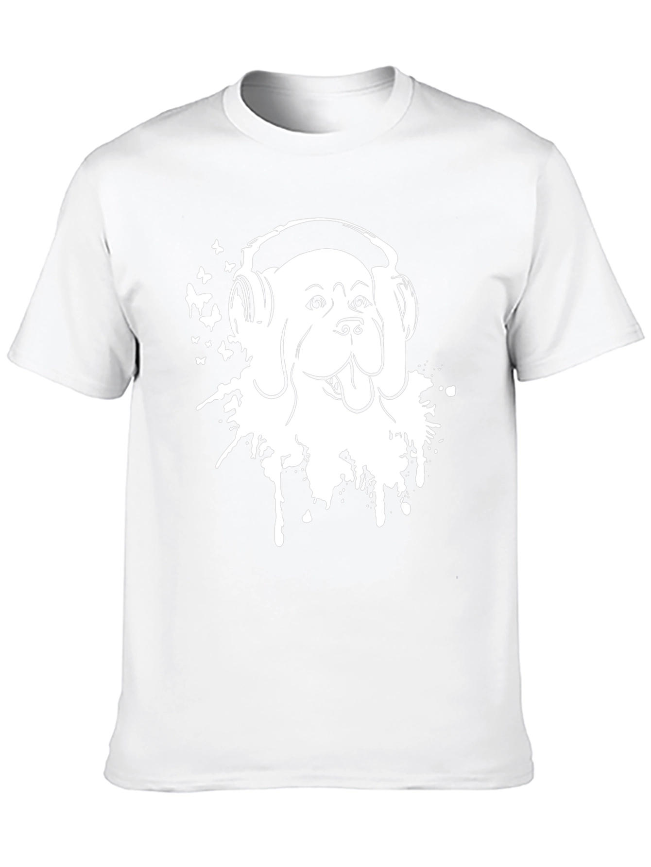 Dog Headphones T-Shirt - Stylish Graphic Tee
