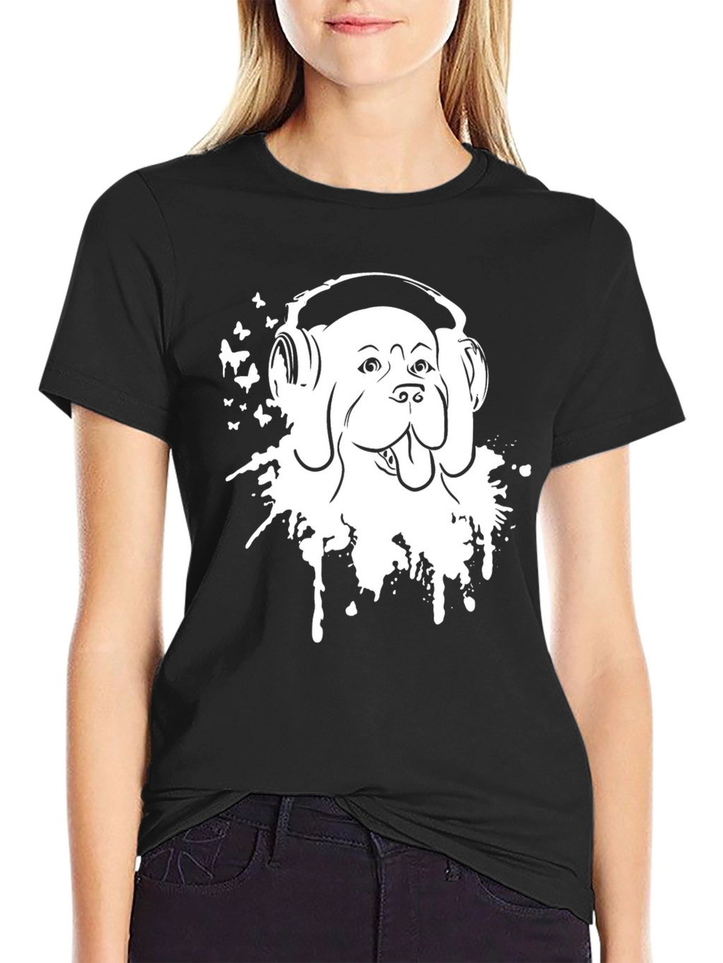 Dog Headphones T-Shirt - Stylish Graphic Tee