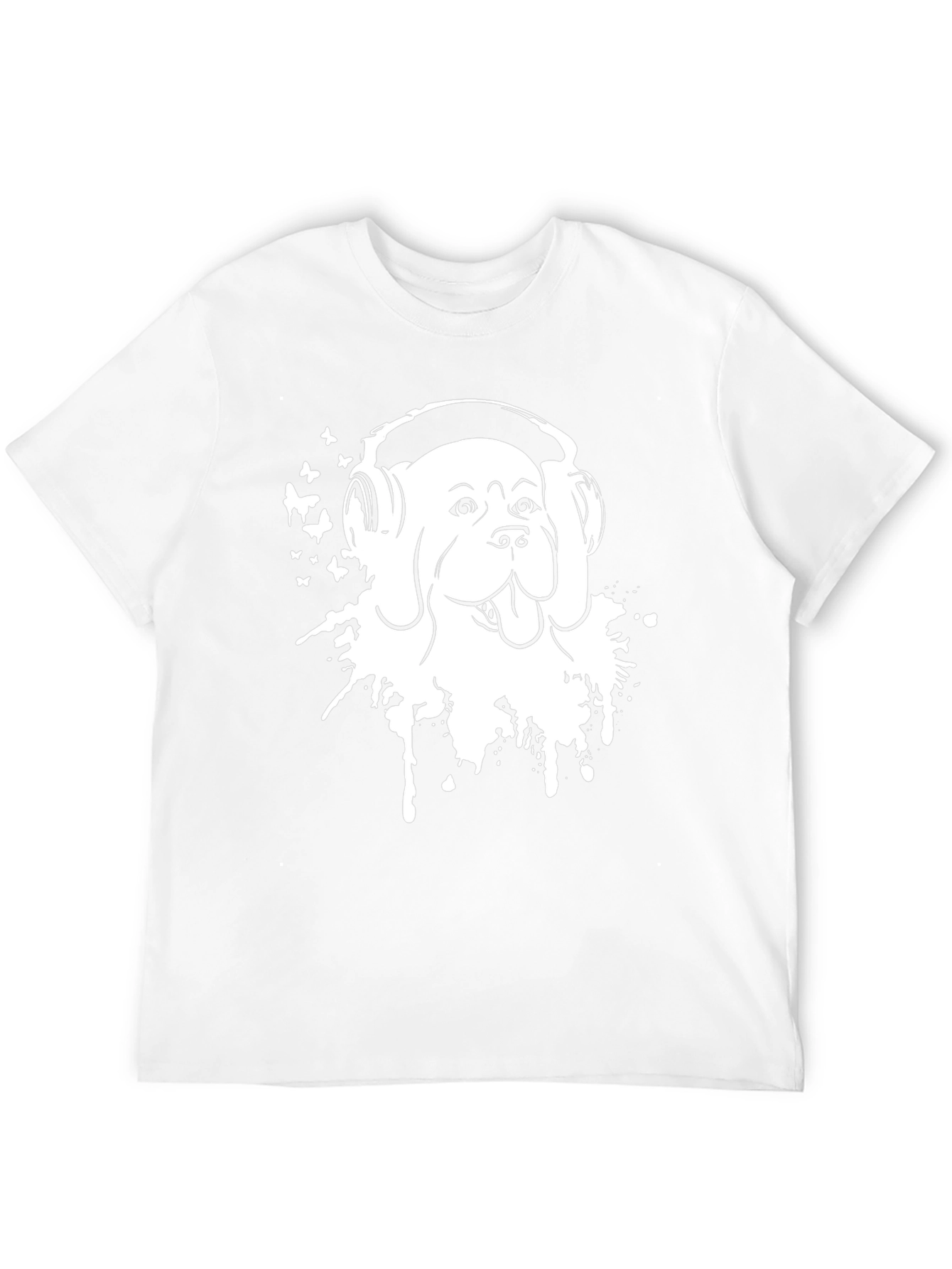 Dog Headphones T-Shirt - Stylish Graphic Tee