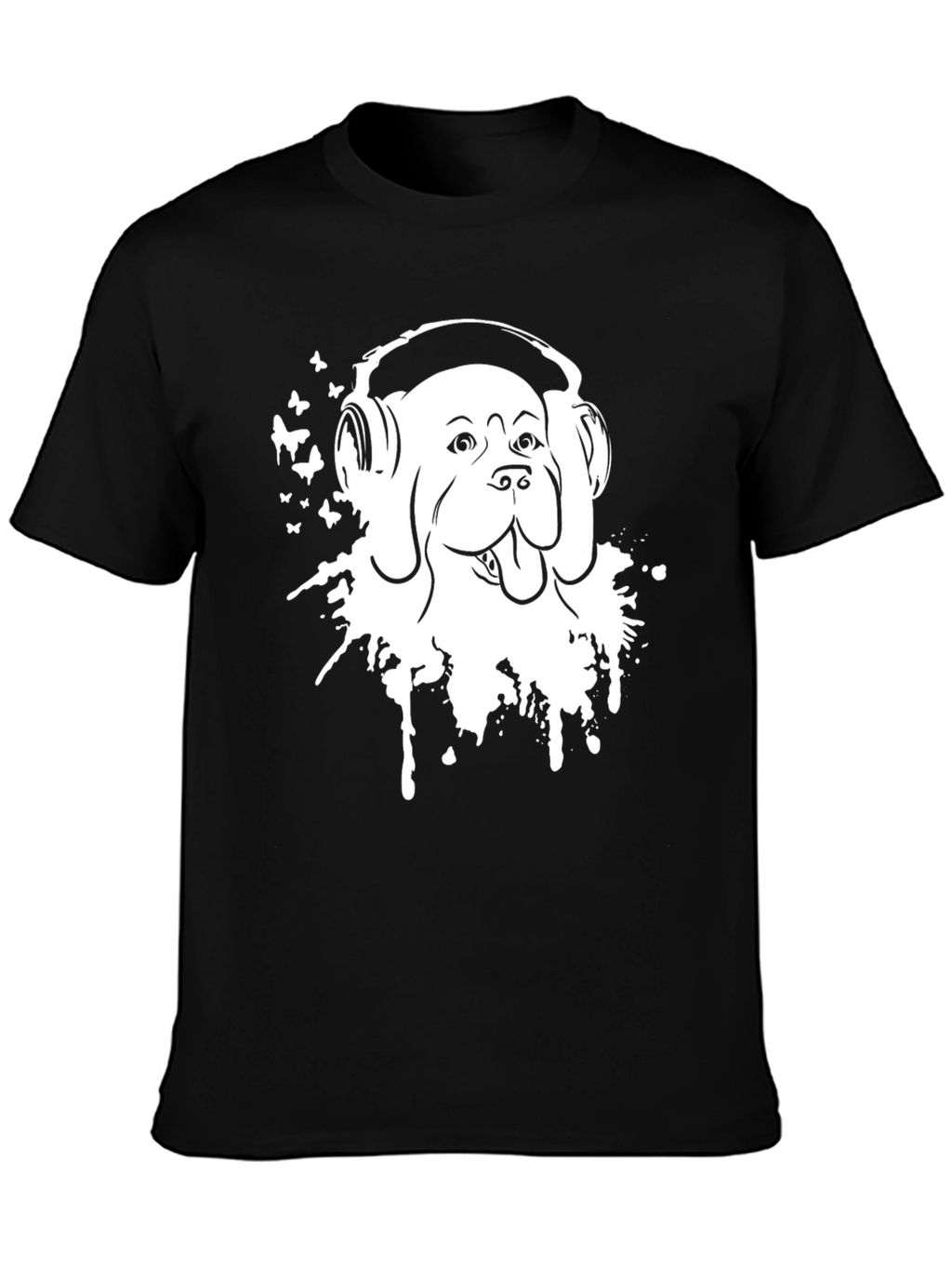 Dog Headphones T-Shirt - Stylish Graphic Tee