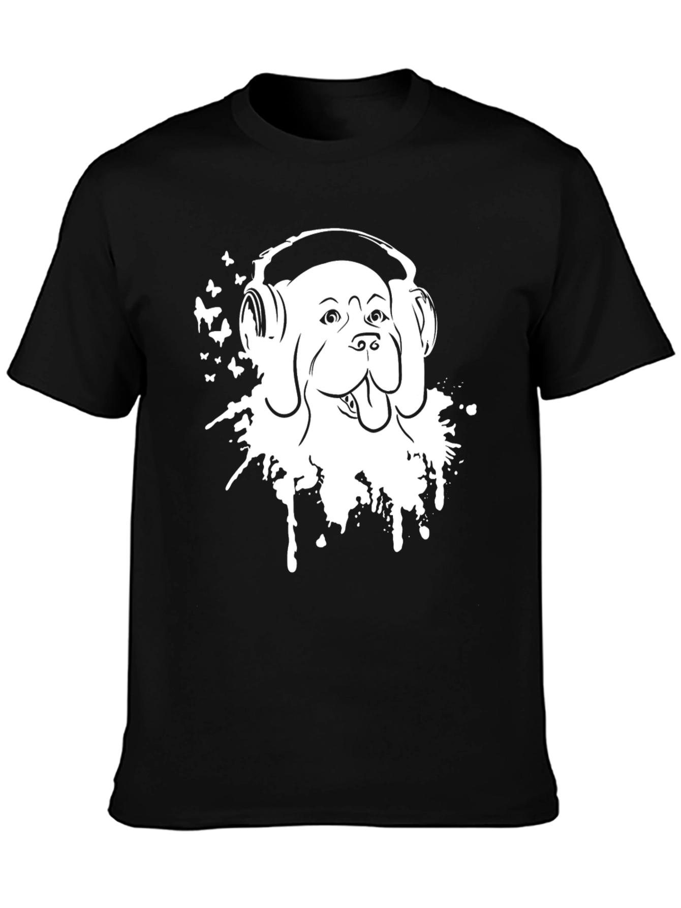 Dog Headphones T-Shirt - Stylish Graphic Tee