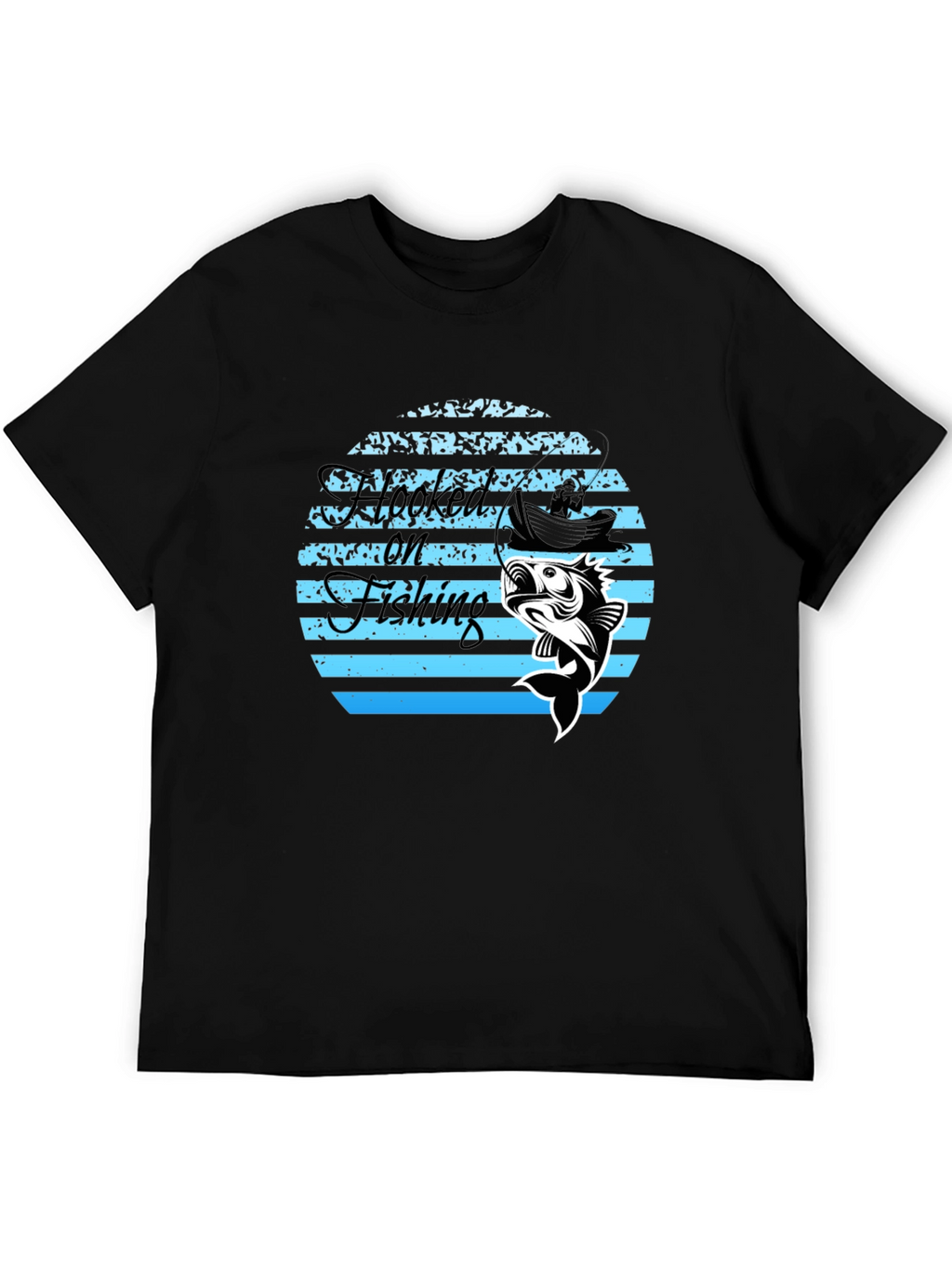 Hooked On Fishing Graphic T-Shirt