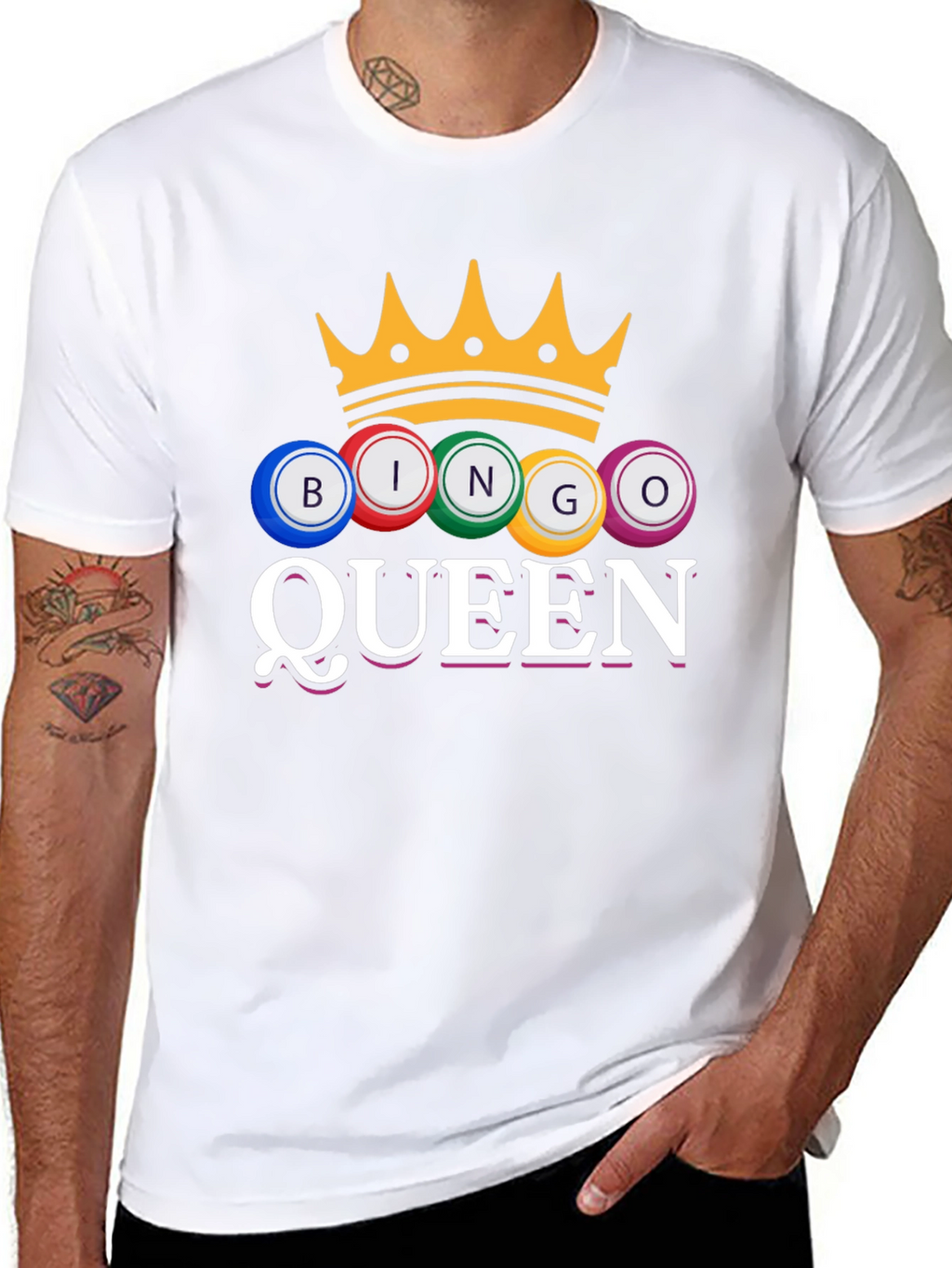 Bingo Queen T-Shirt Crown Game Night Tee