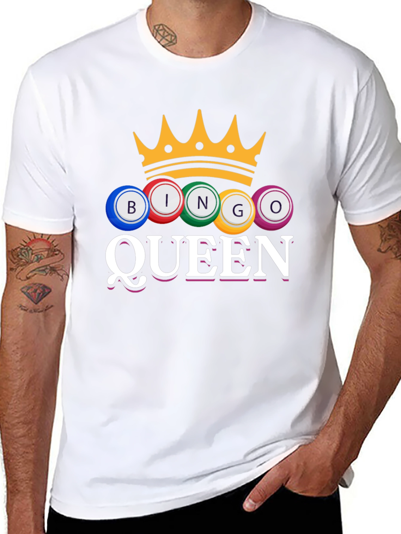 Bingo Queen T-Shirt Crown Game Night Tee