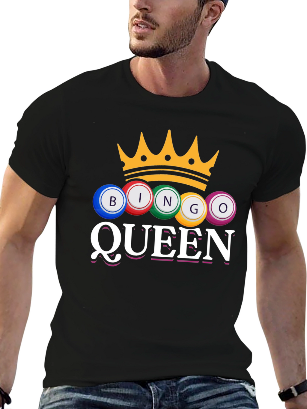 Bingo Queen T-Shirt Crown Game Night Tee