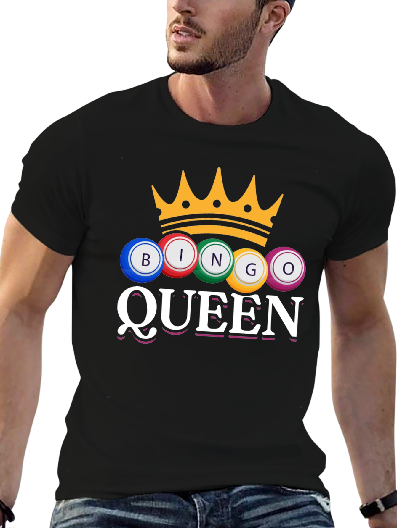 Bingo Queen T-Shirt Crown Game Night Tee