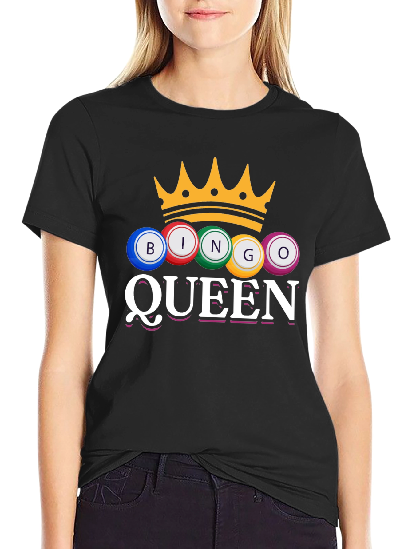 Bingo Queen T-Shirt Crown Game Night Tee