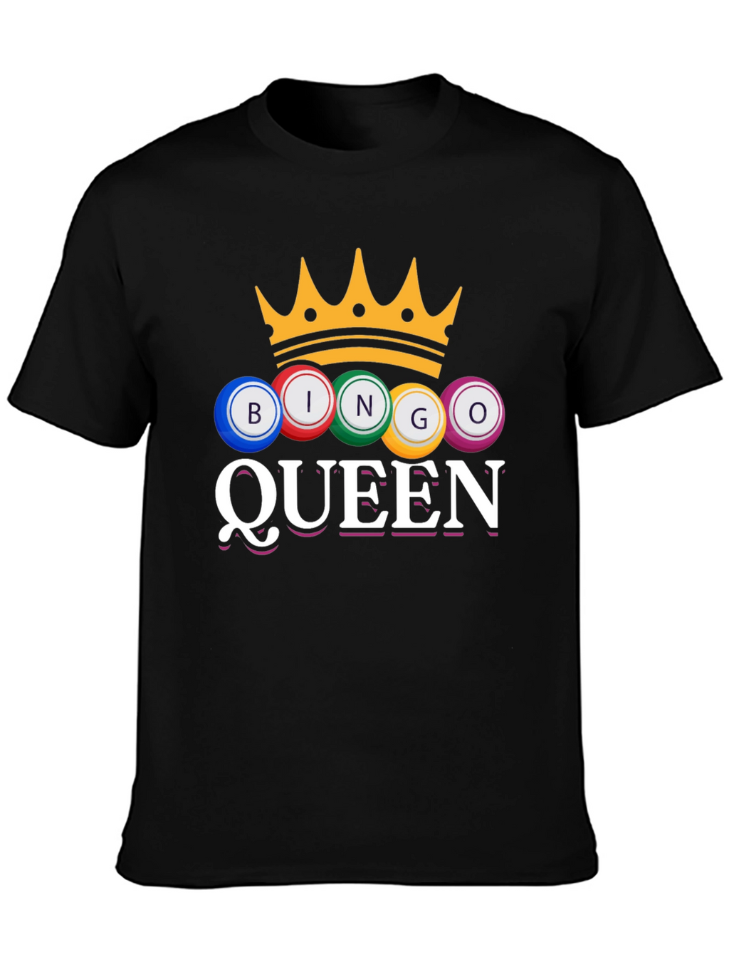 Bingo Queen T-Shirt Crown Game Night Tee