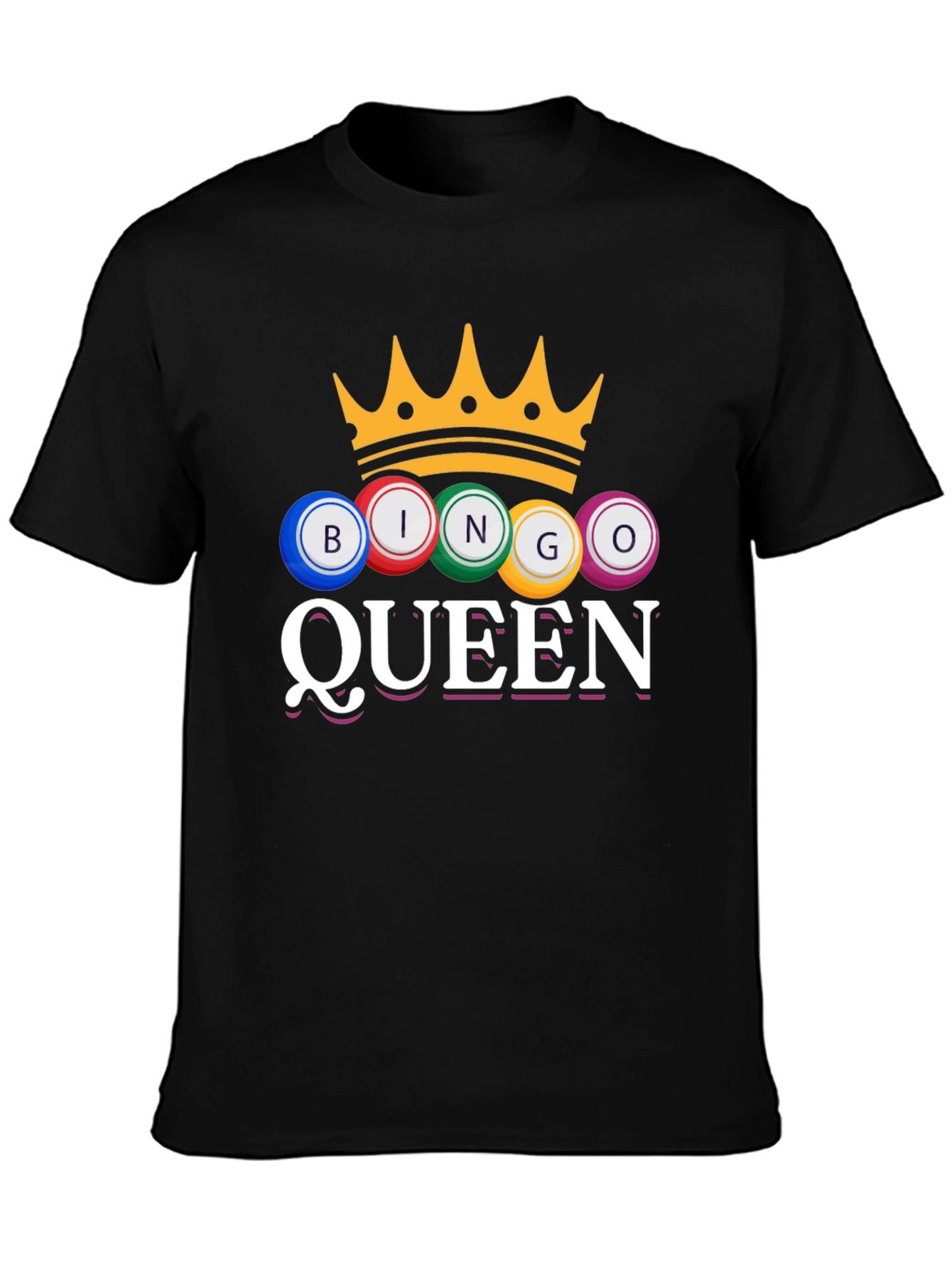 Bingo Queen T-Shirt Crown Game Night Tee