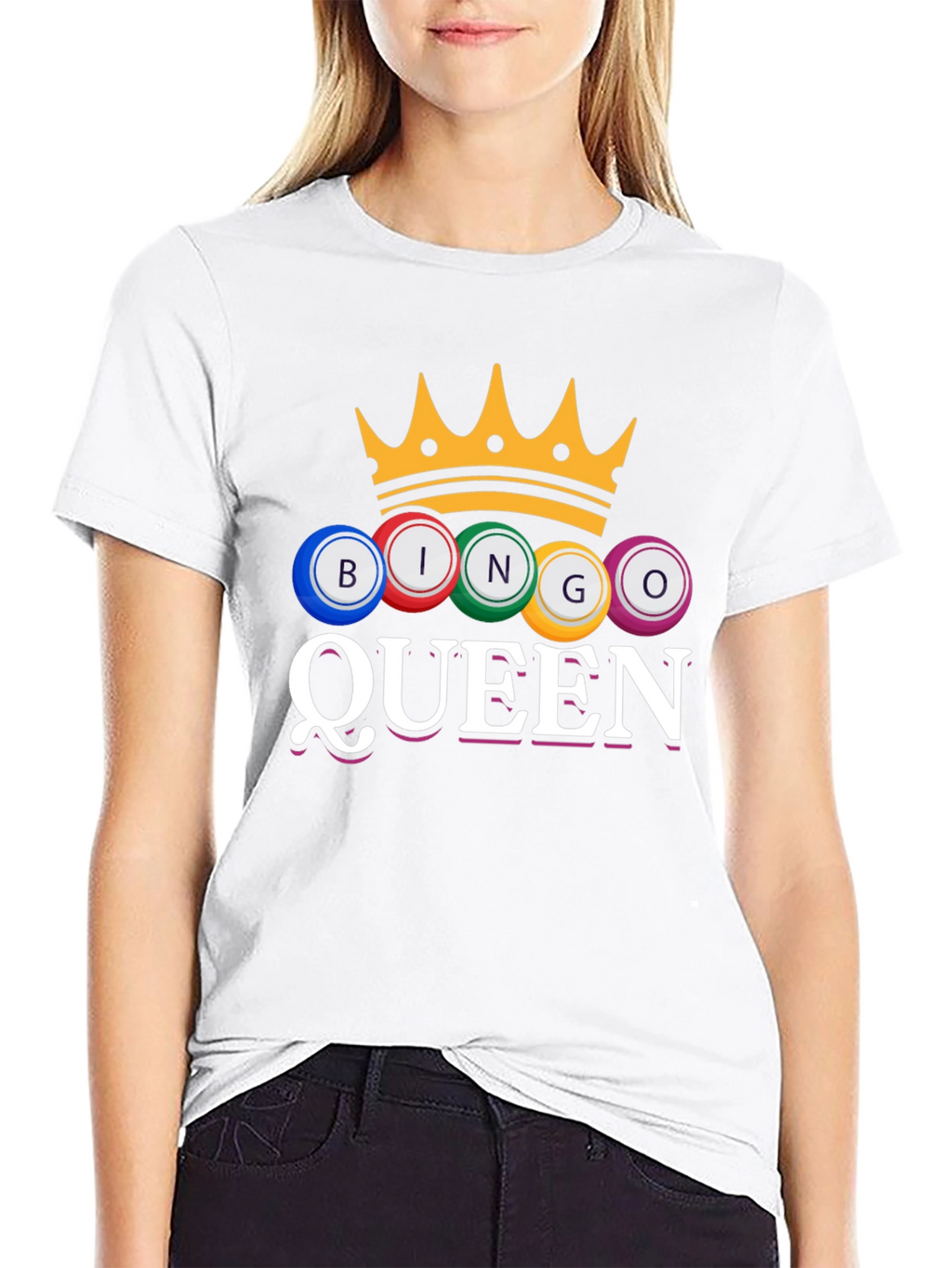 Bingo Queen T-Shirt Crown Game Night Tee