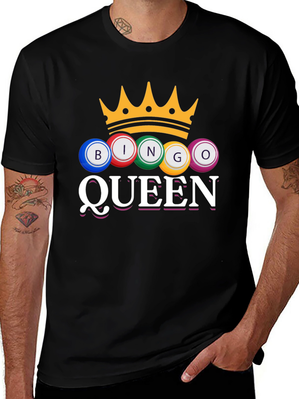 Bingo Queen T-Shirt Crown Game Night Tee